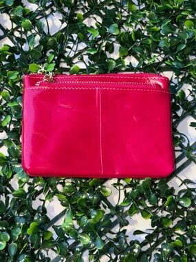MDBM Limoges Raspberry Pink Patent Leather Wallet Coin Purse Pouch